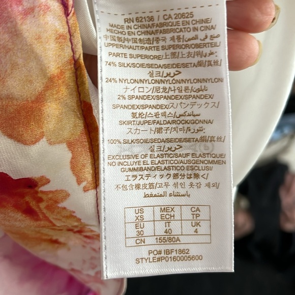 Silk Flora Dress -Xs- - Picture 5 of 5